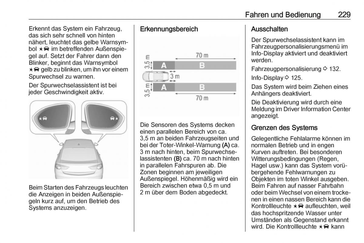 Opel Insignia B Handbuch / page 231