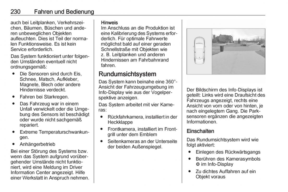 Opel Insignia B Handbuch / page 232