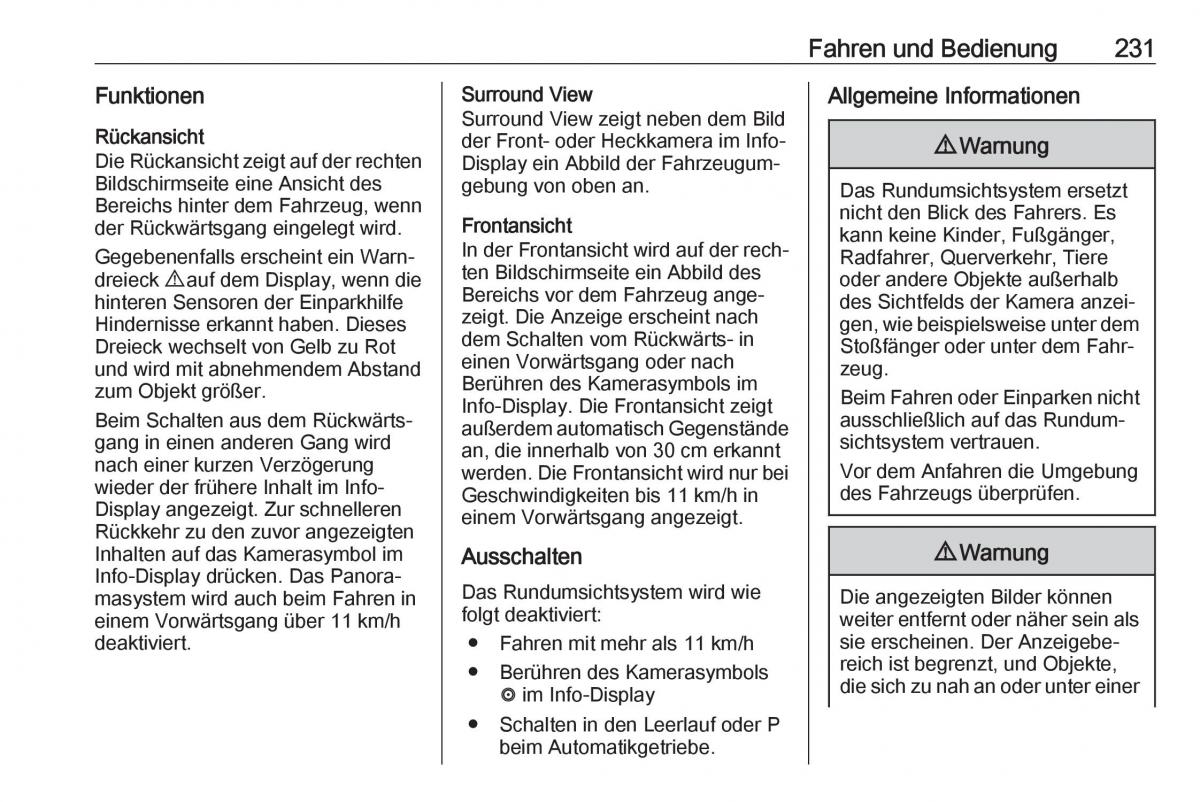 Opel Insignia B Handbuch / page 233