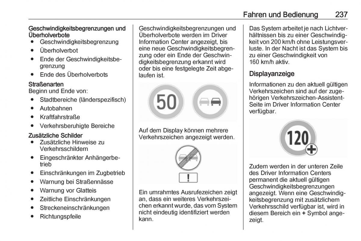 Opel Insignia B Handbuch / page 239