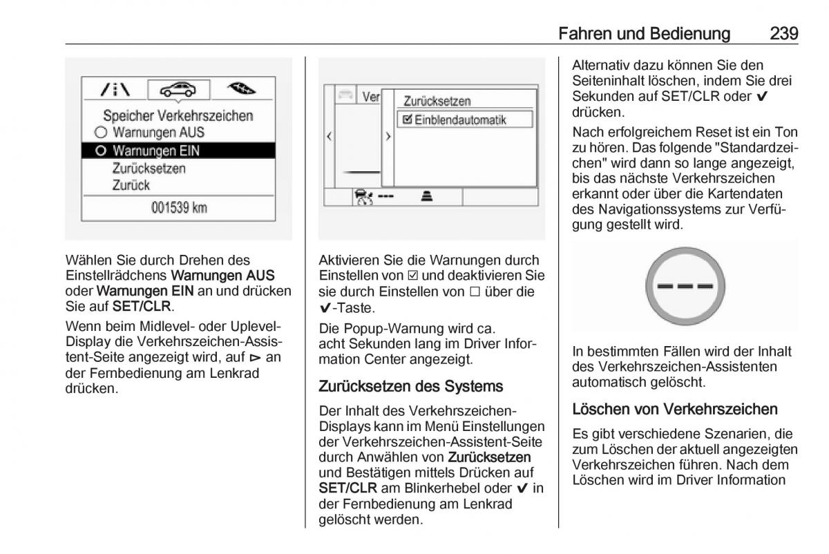 Opel Insignia B Handbuch / page 241