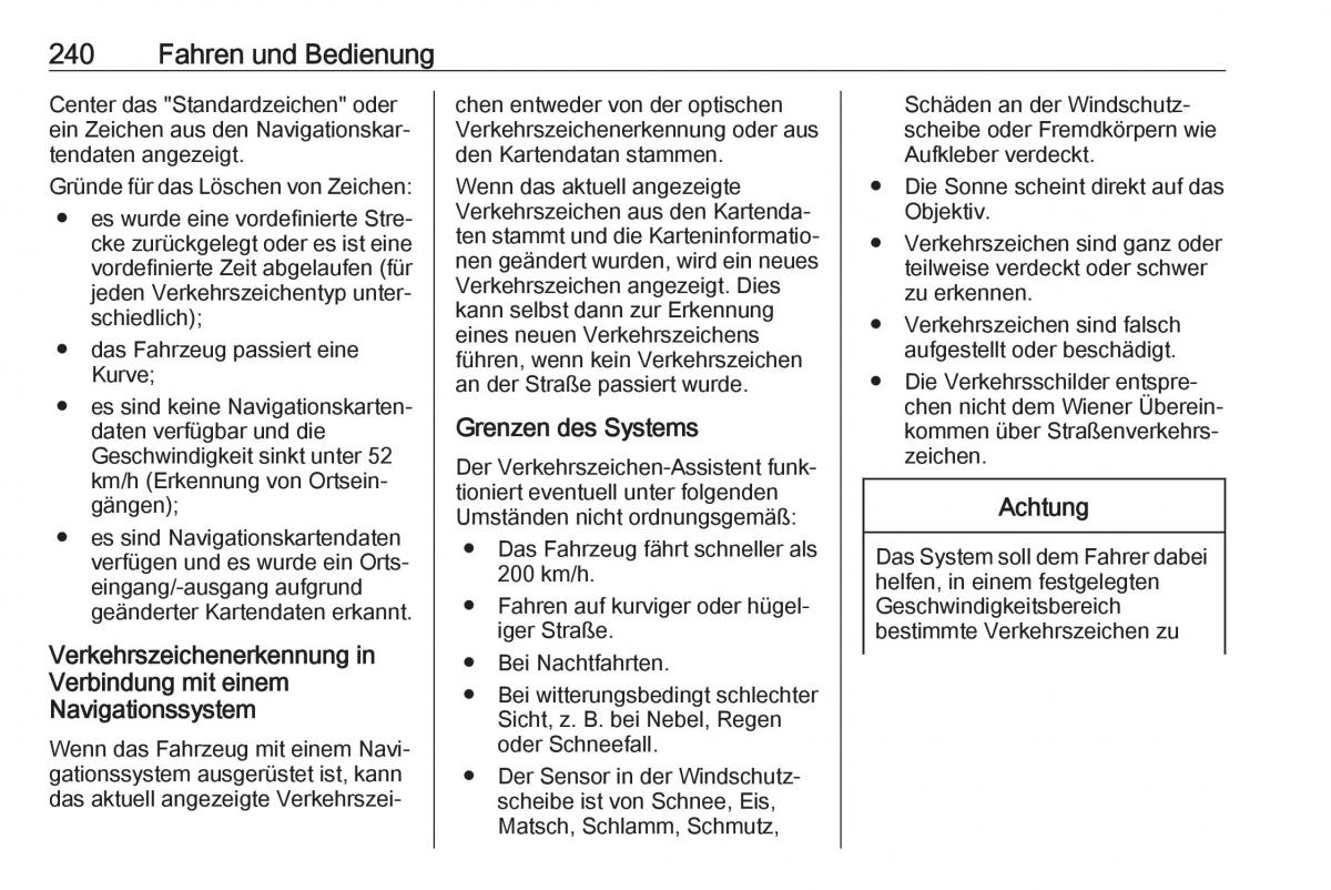 Opel Insignia B Handbuch / page 242