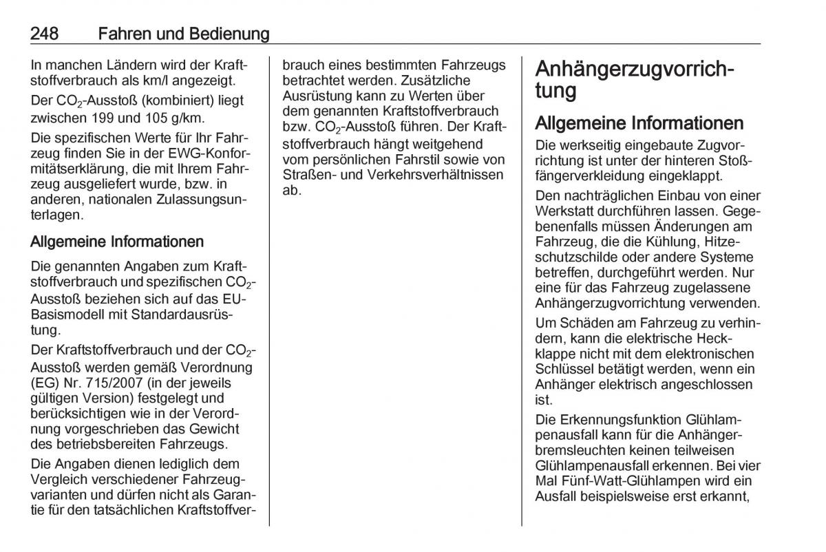 Opel Insignia B Handbuch / page 250