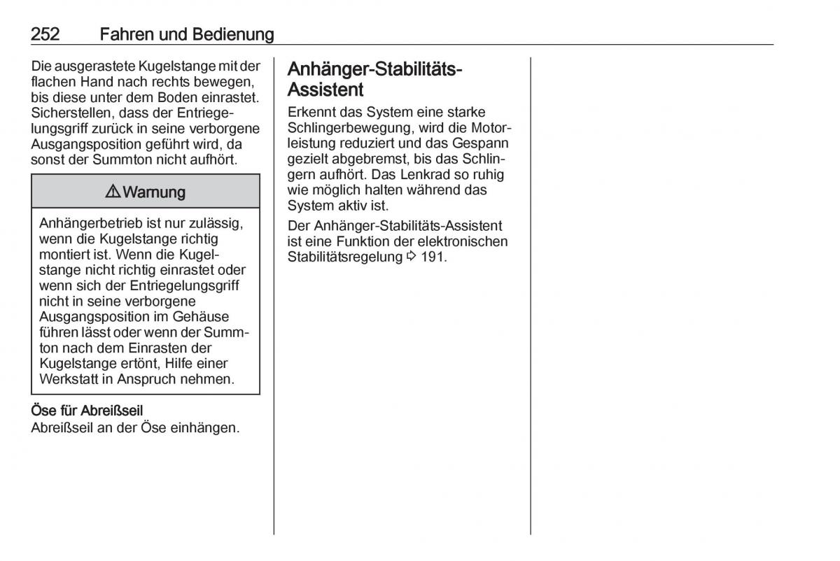 Opel Insignia B Handbuch / page 254