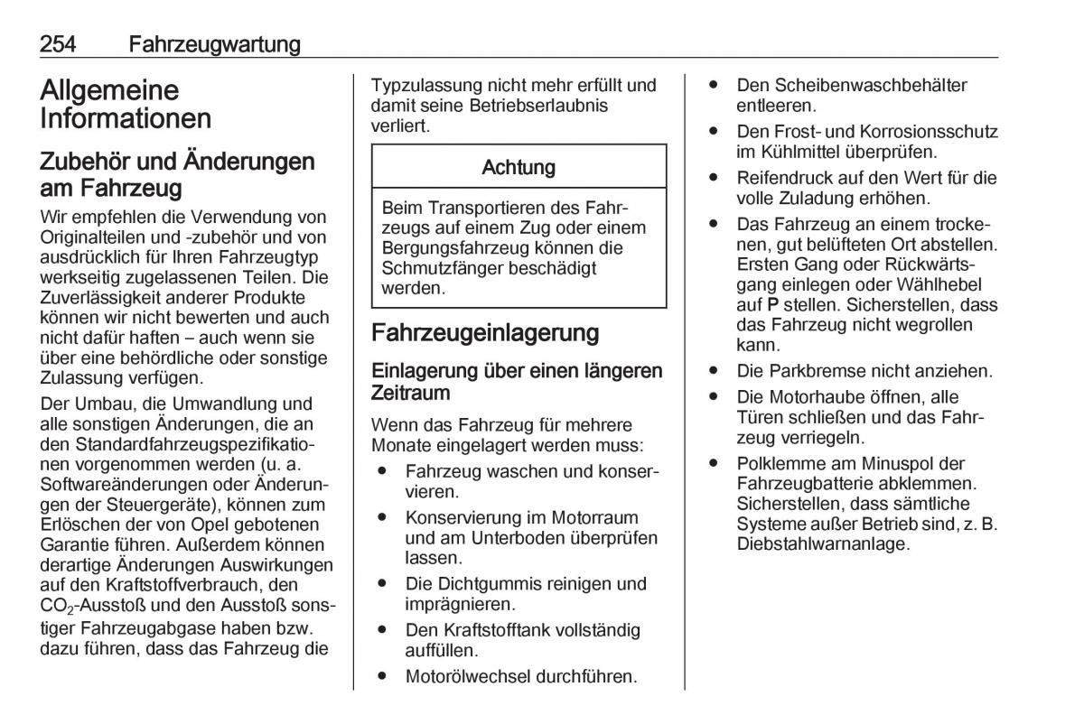 Opel Insignia B Handbuch / page 256