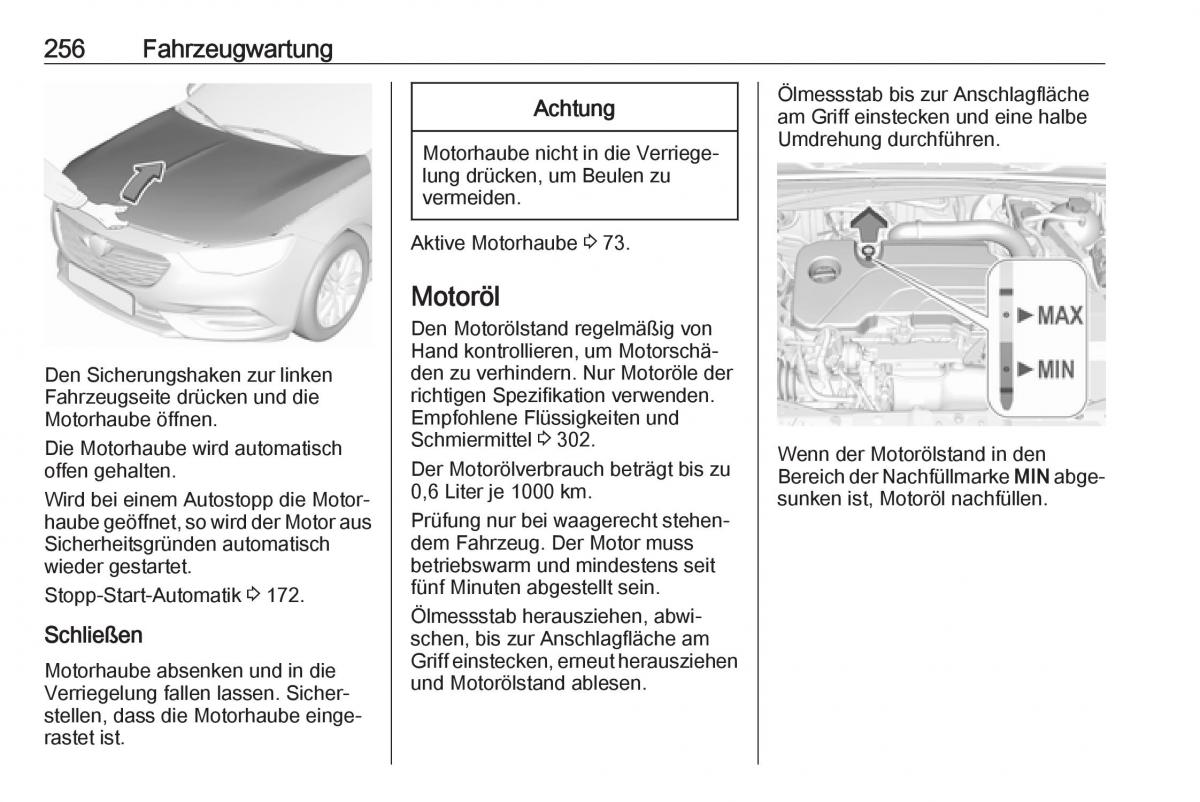 Opel Insignia B Handbuch / page 258