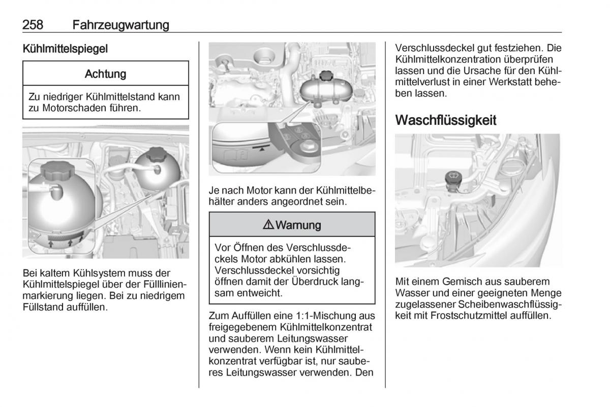 Opel Insignia B Handbuch / page 260