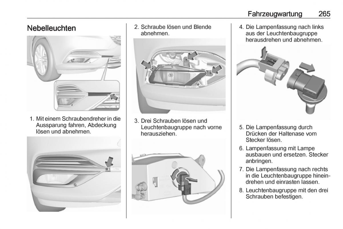 Opel Insignia B Handbuch / page 267