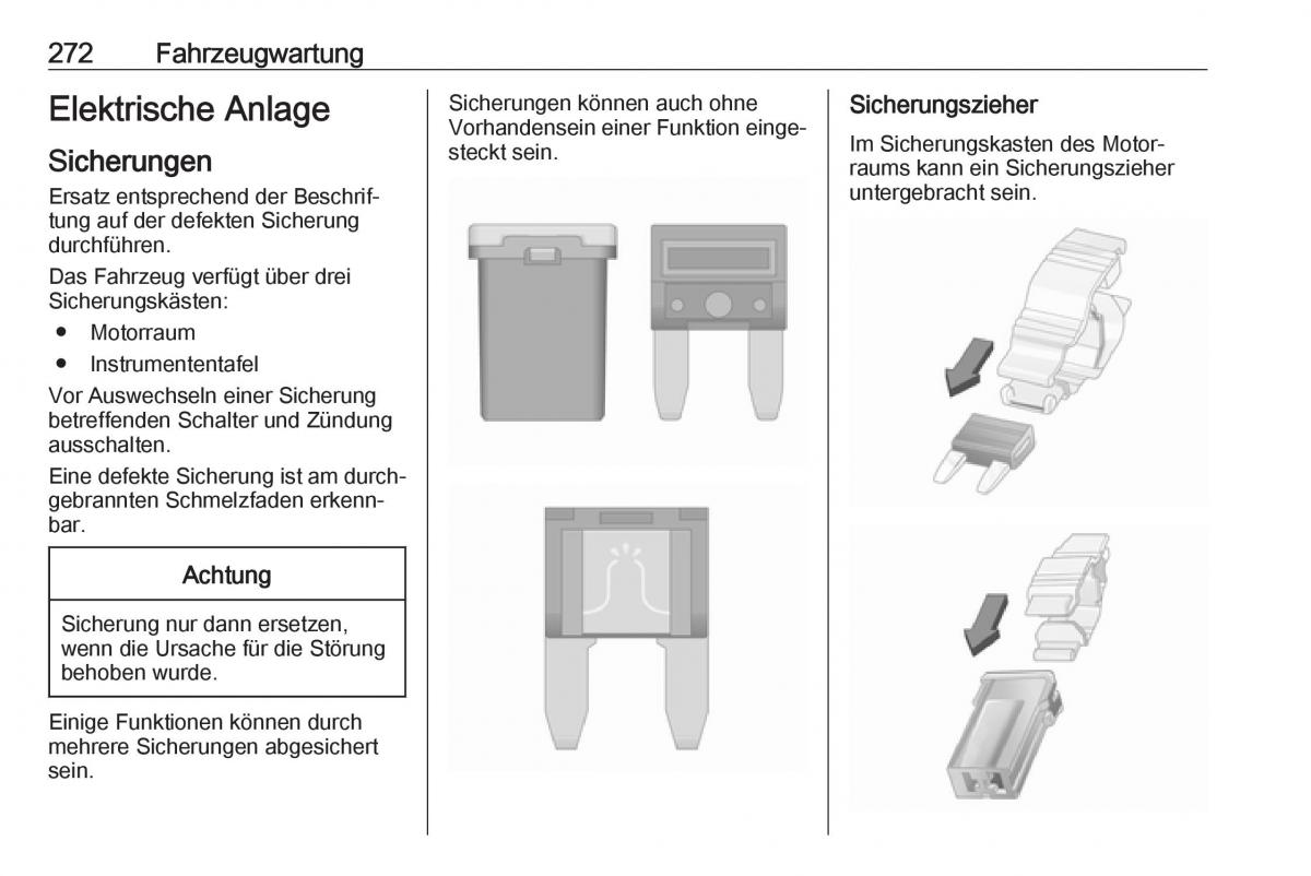 Opel Insignia B Handbuch / page 274