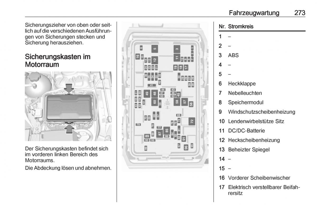 Opel Insignia B Handbuch / page 275