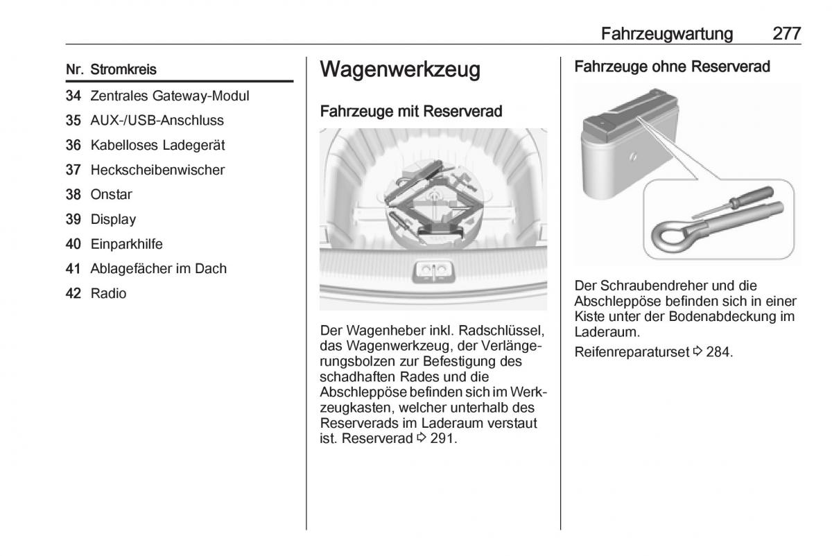 Opel Insignia B Handbuch / page 279