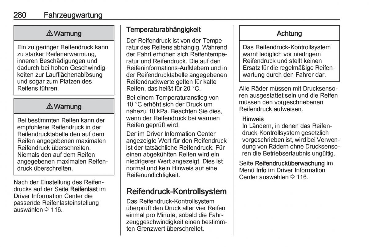 Opel Insignia B Handbuch / page 282