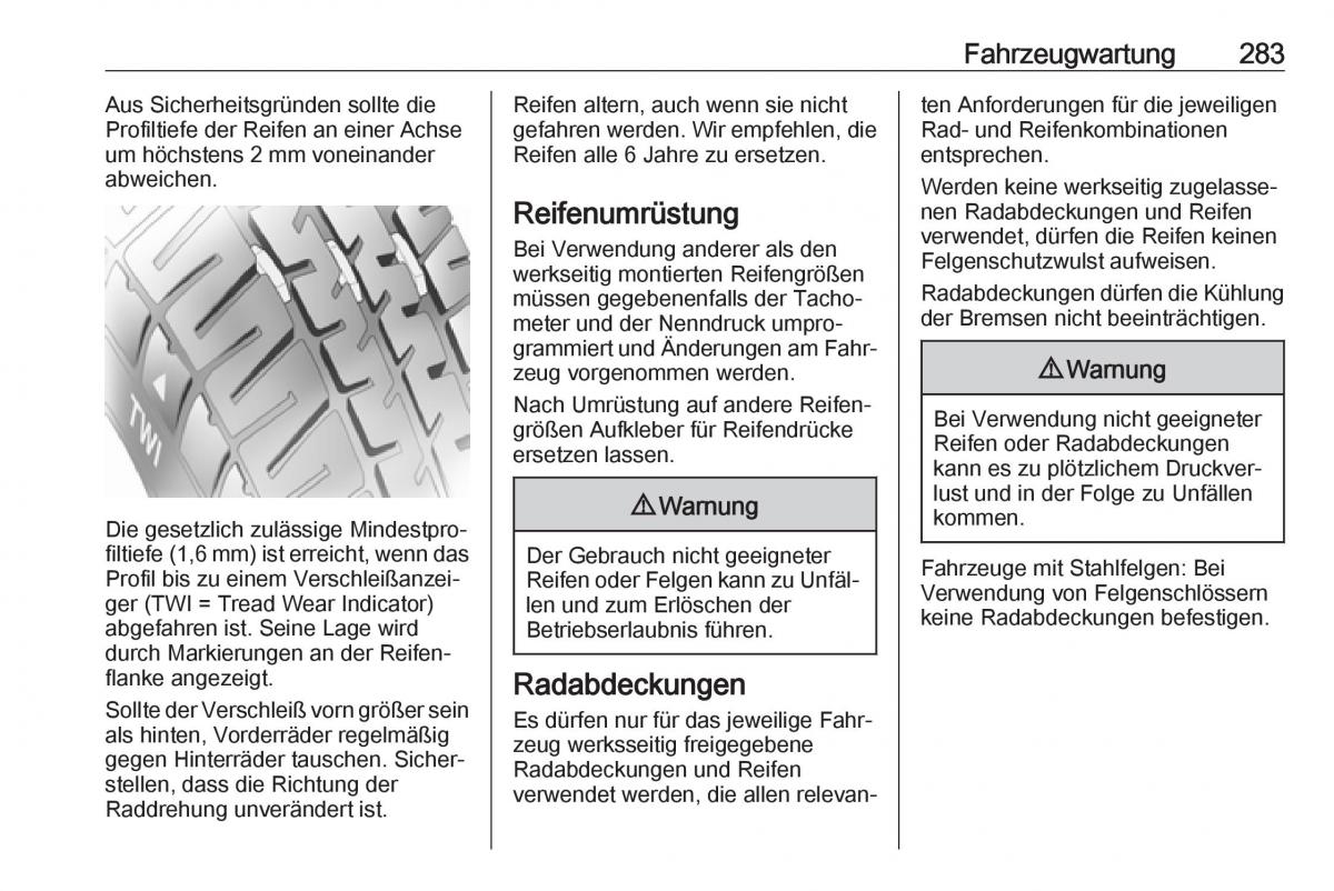 Opel Insignia B Handbuch / page 285