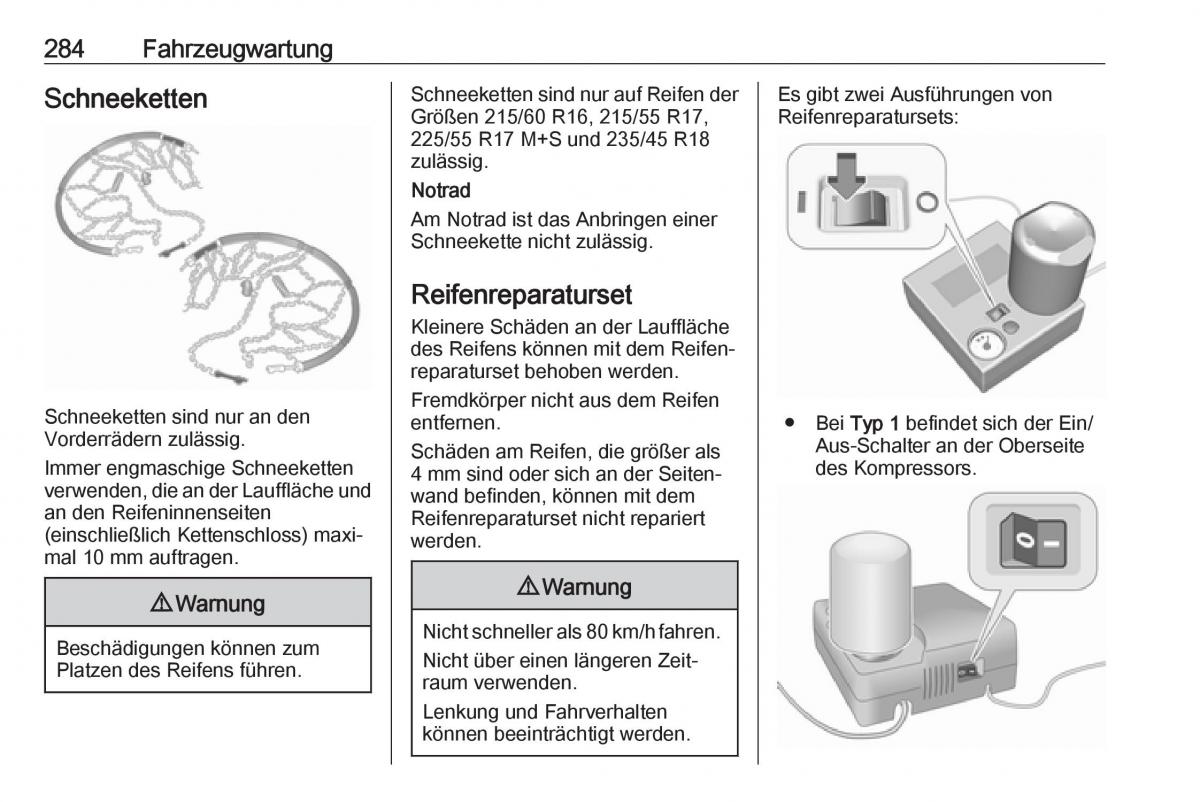 Opel Insignia B Handbuch / page 286