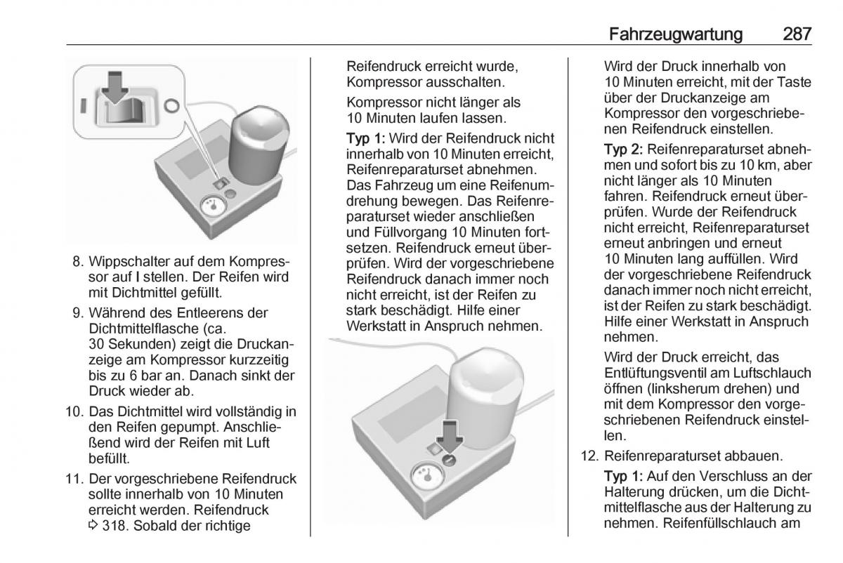 Opel Insignia B Handbuch / page 289