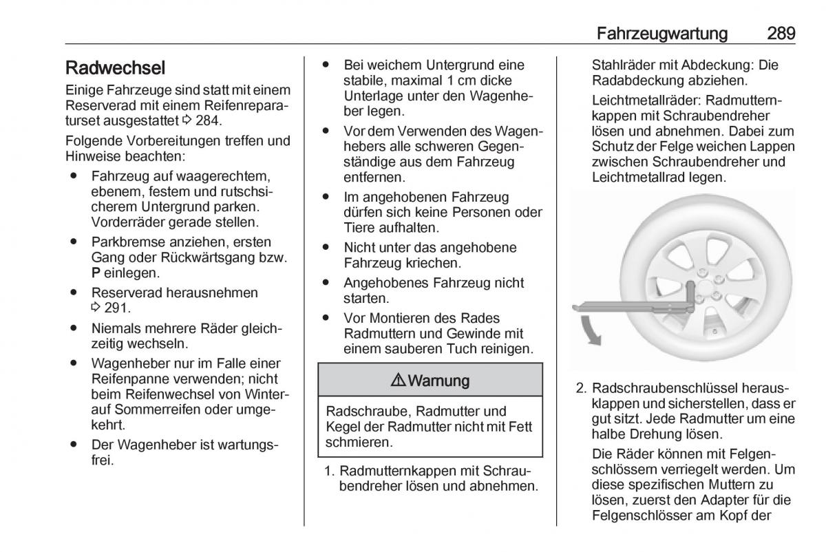 Opel Insignia B Handbuch / page 291