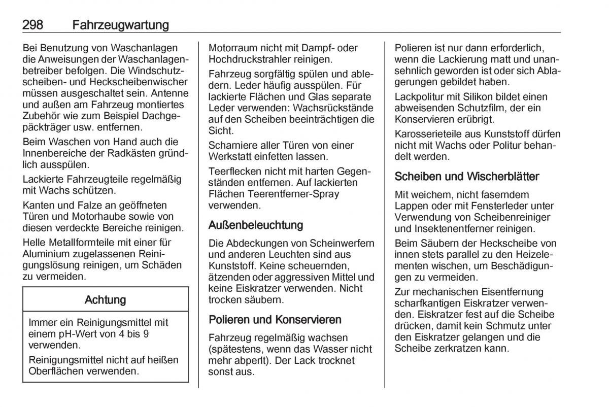 Opel Insignia B Handbuch / page 300