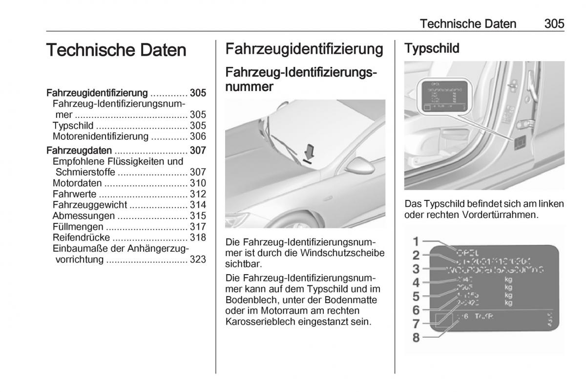 Opel Insignia B Handbuch / page 307