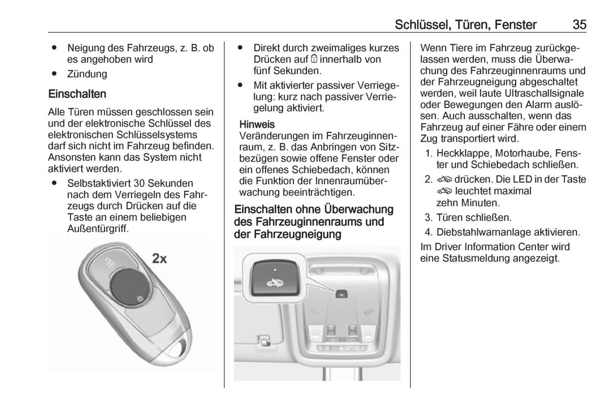 Opel Insignia B Handbuch / page 37