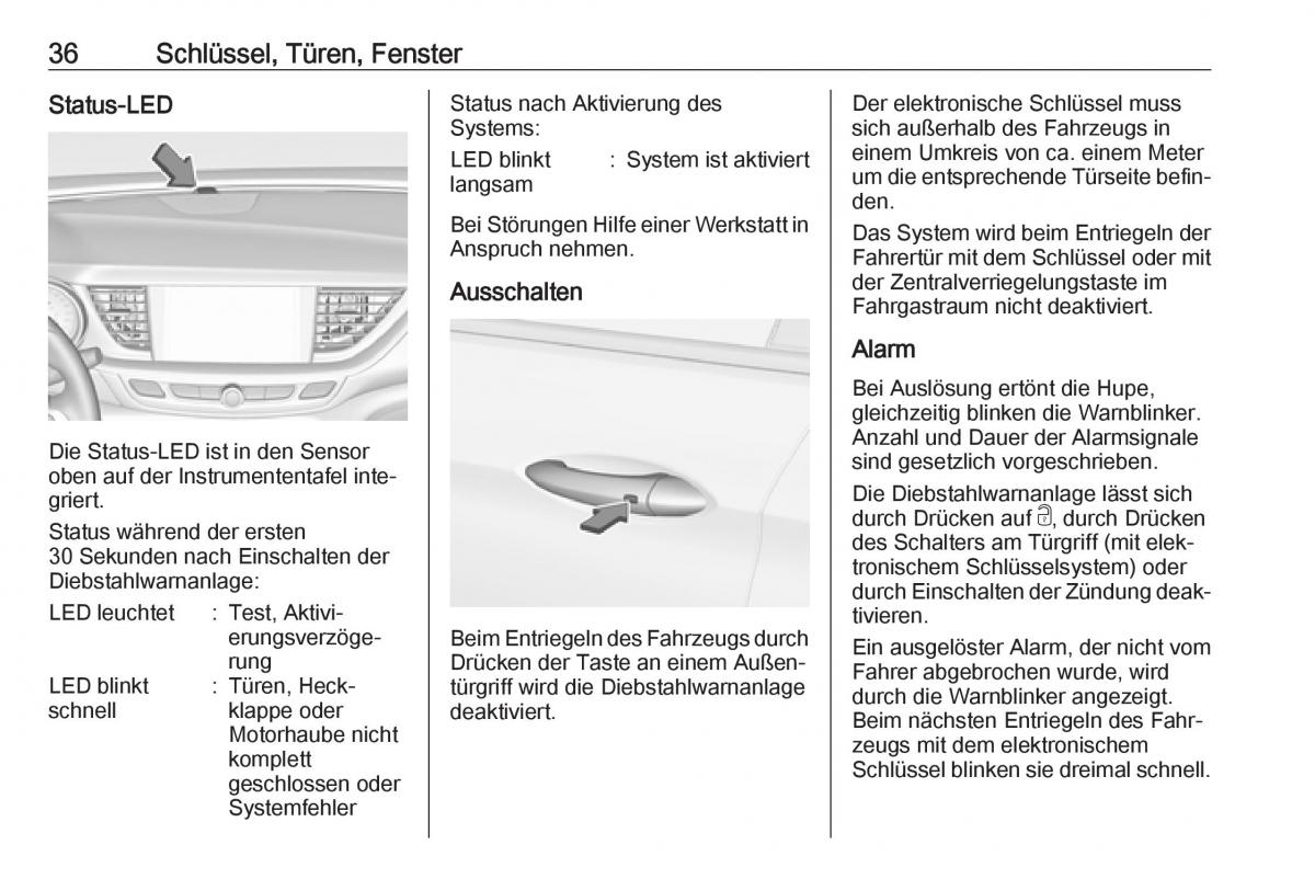 Opel Insignia B Handbuch / page 38