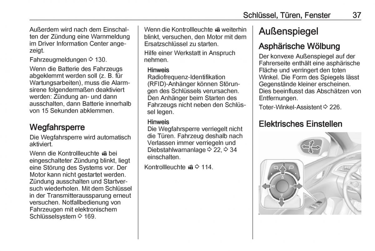 Opel Insignia B Handbuch / page 39