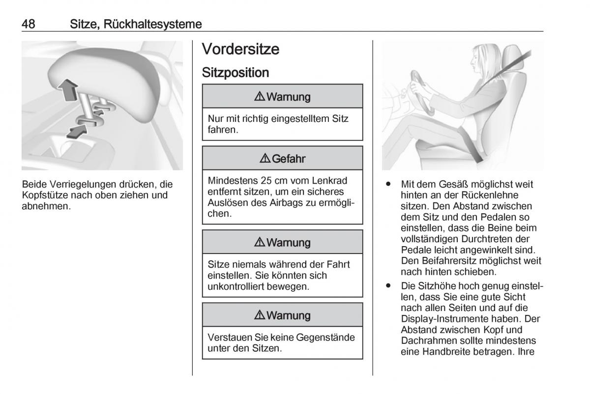 Opel Insignia B Handbuch / page 50