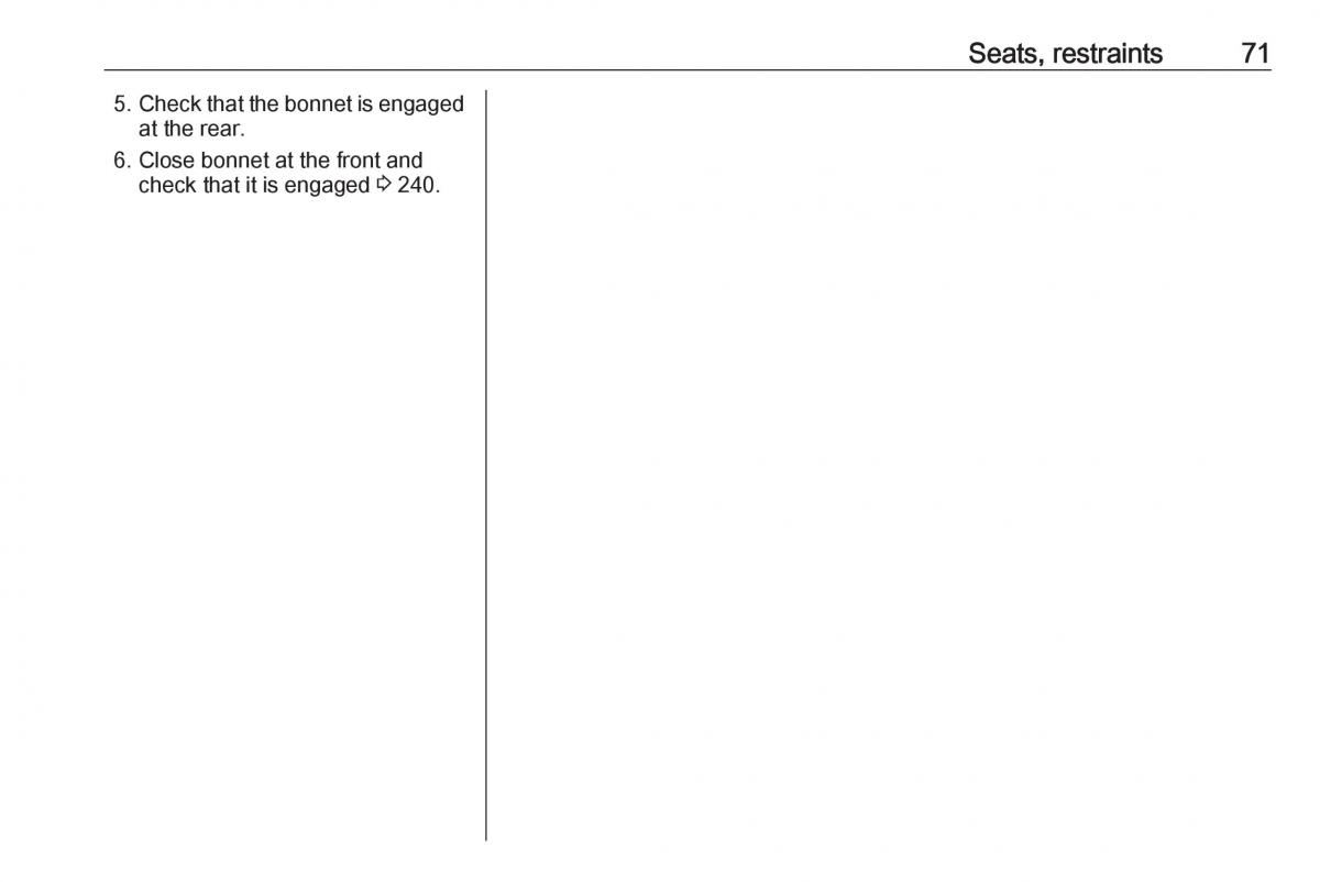 Opel Insignia B owners manual / page 73