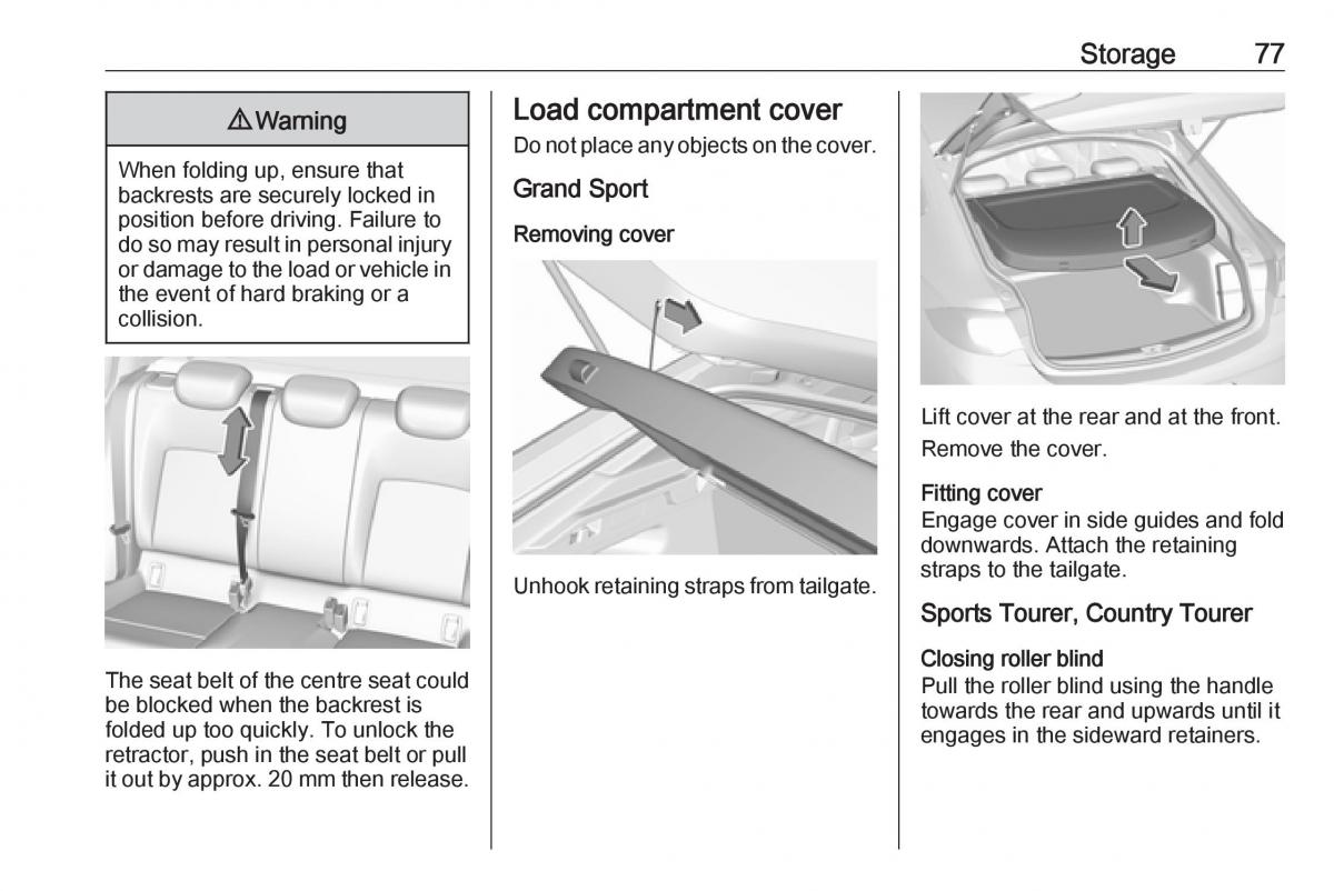 Opel Insignia B owners manual / page 79