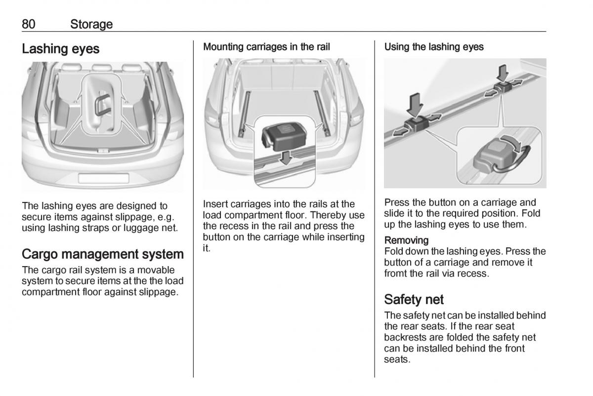 Opel Insignia B owners manual / page 82