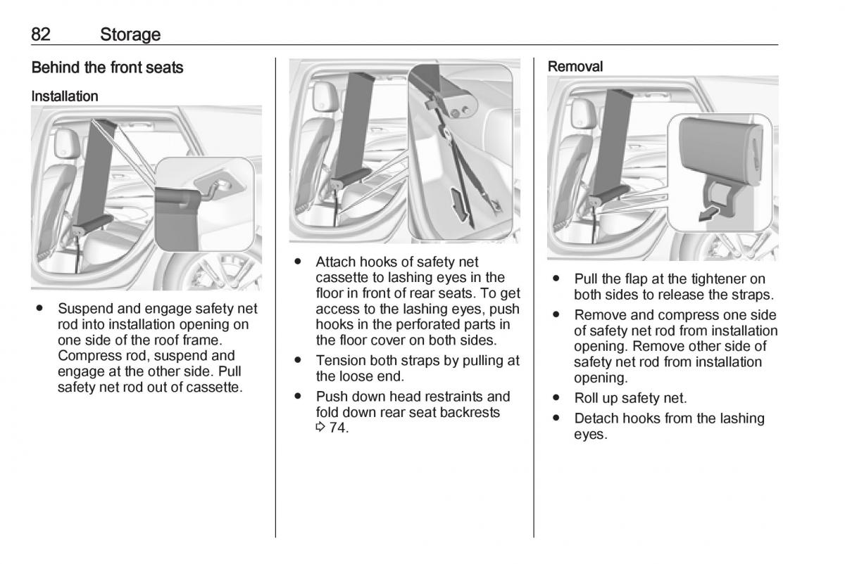 Opel Insignia B owners manual / page 84