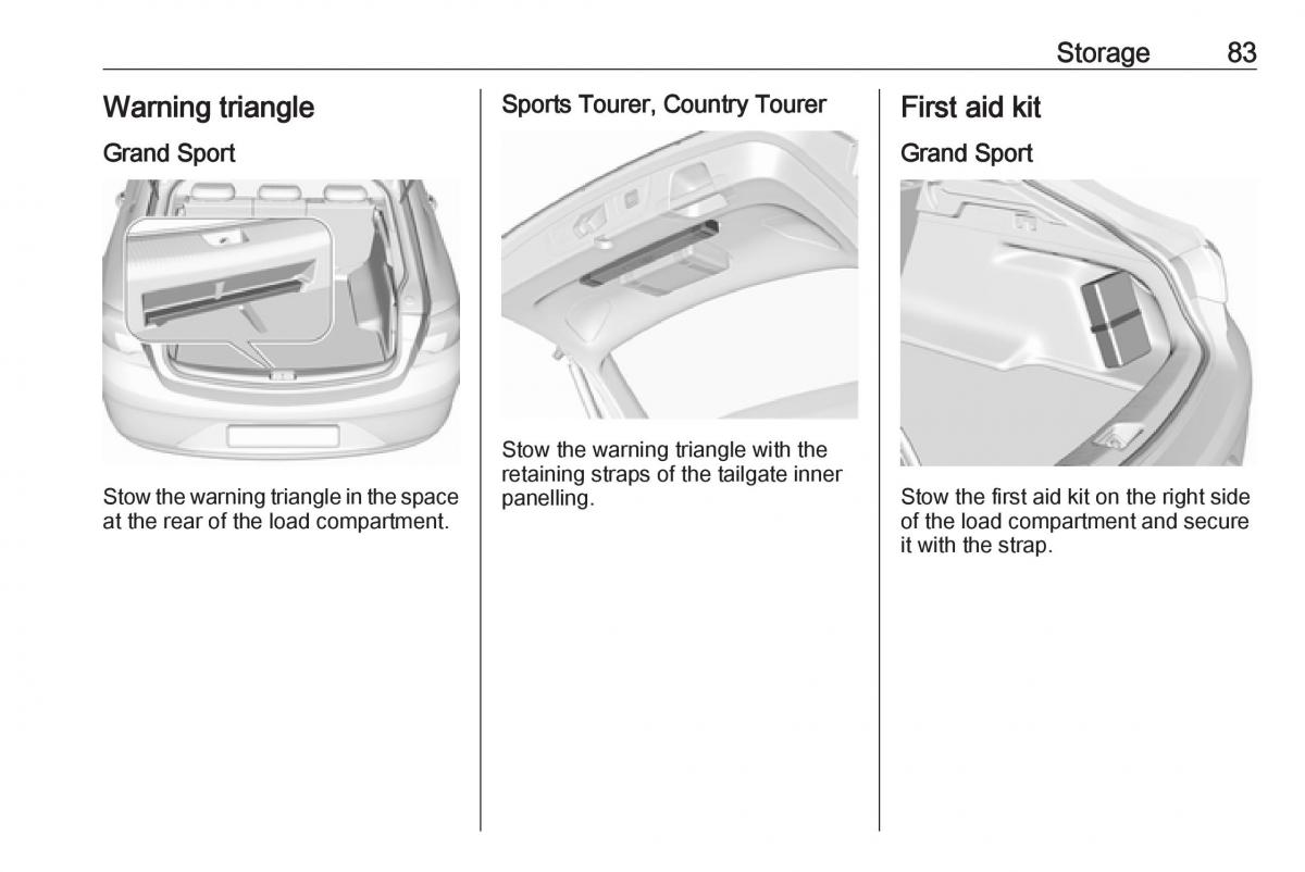 Opel Insignia B owners manual / page 85