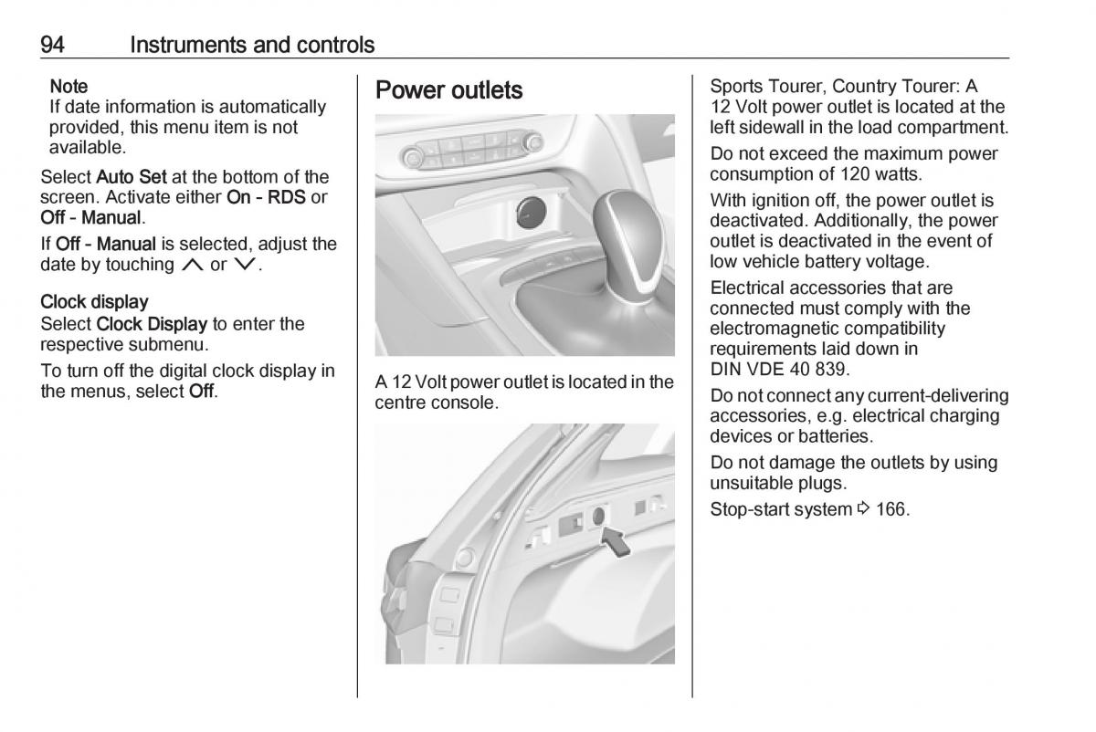 Opel Insignia B owners manual / page 96