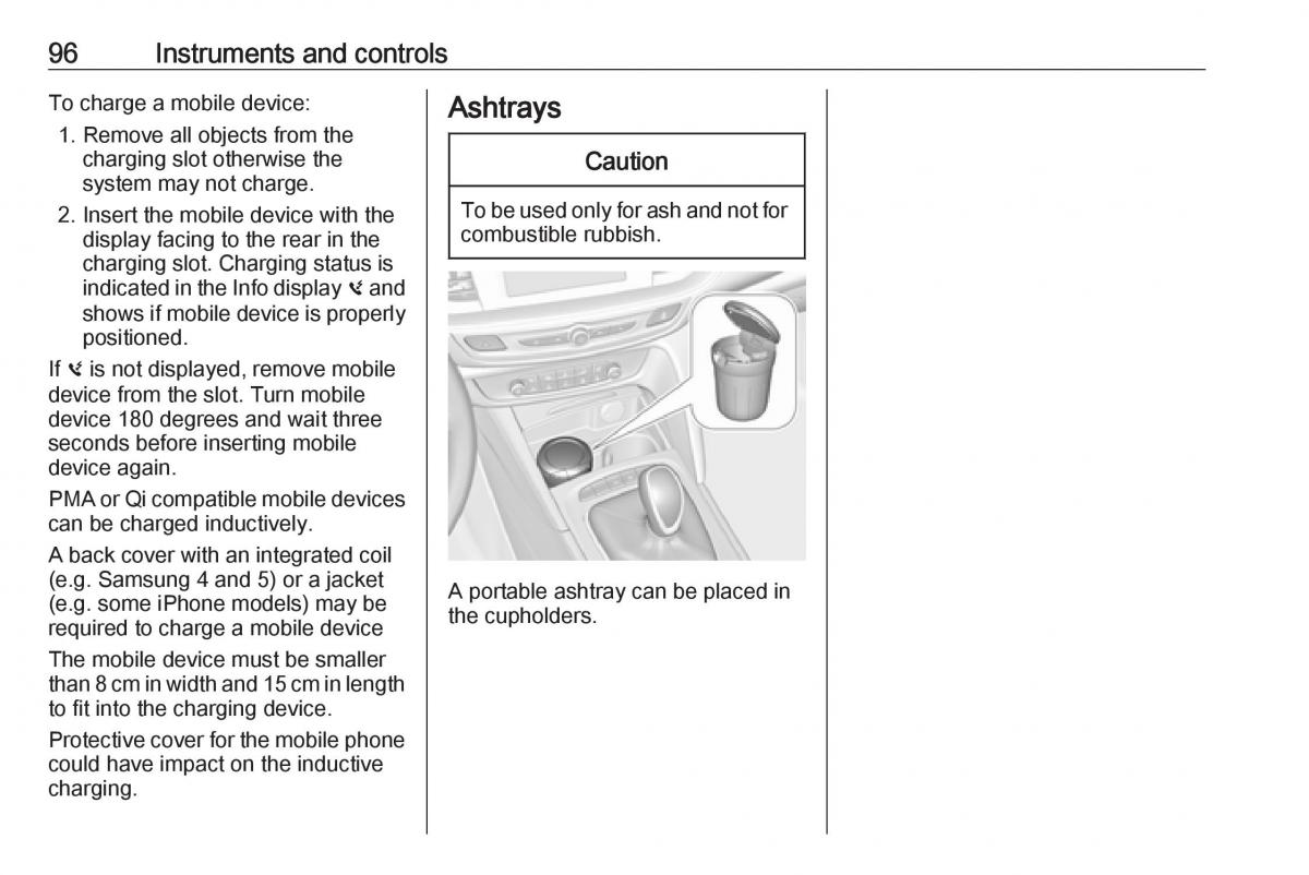 Opel Insignia B owners manual / page 98