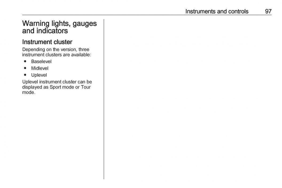 Opel Insignia B owners manual / page 99