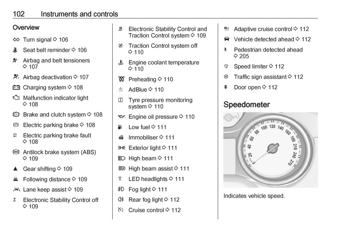 Opel Insignia B owners manual / page 104