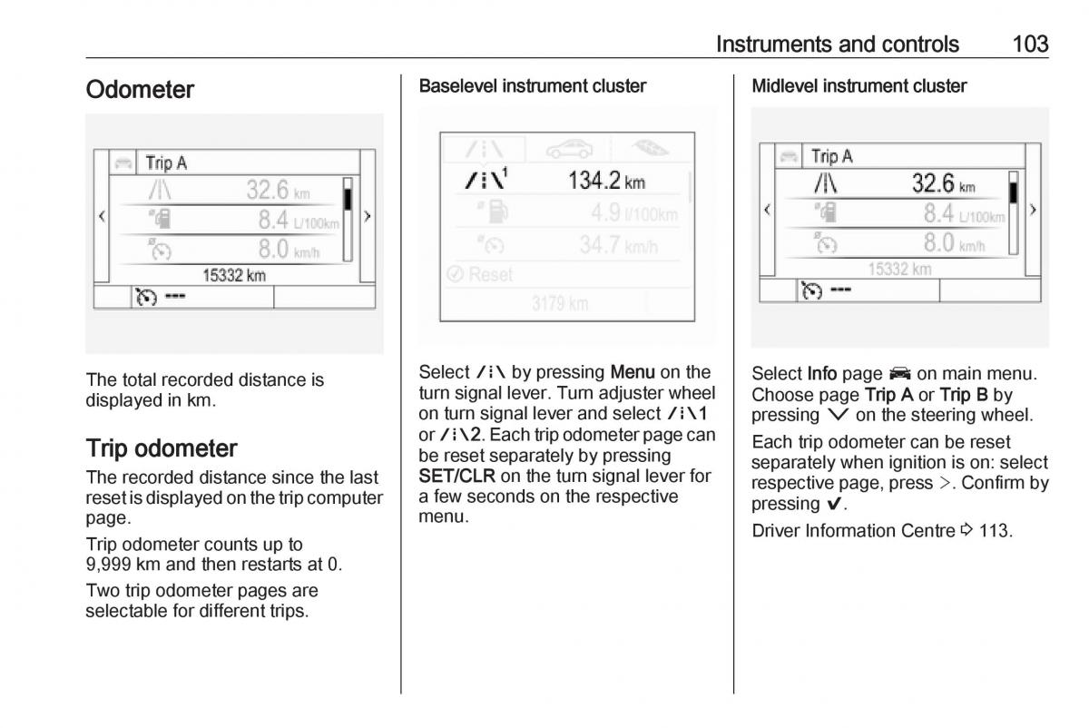 Opel Insignia B owners manual / page 105