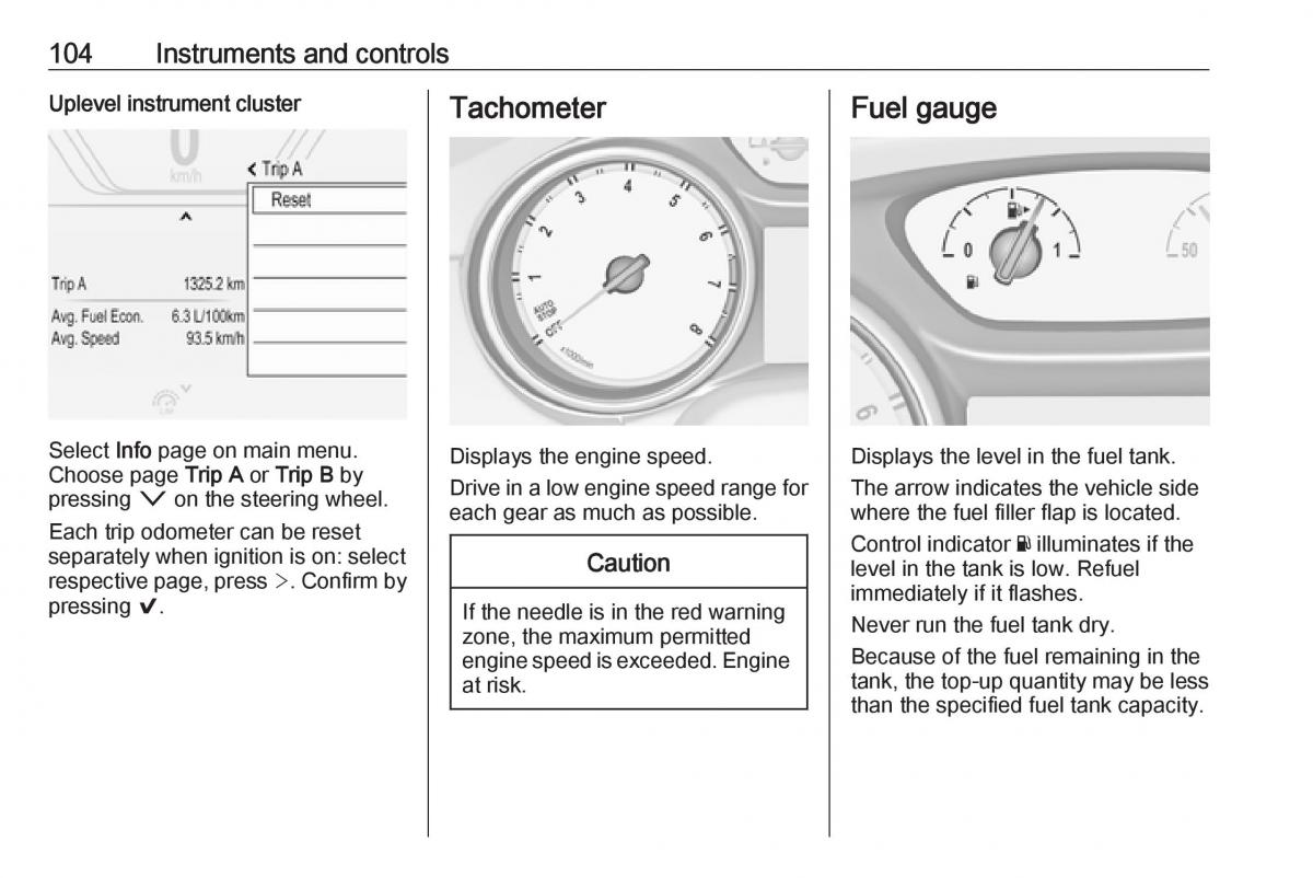 Opel Insignia B owners manual / page 106