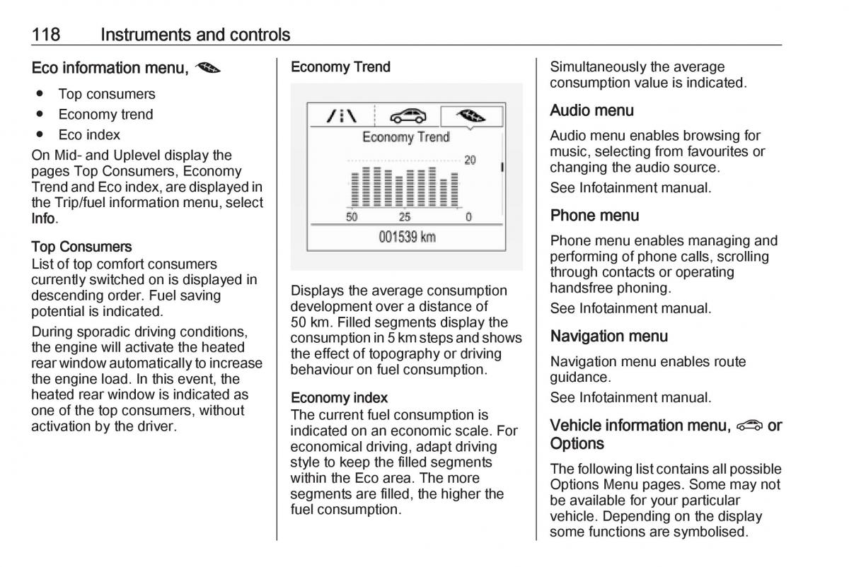 Opel Insignia B owners manual / page 120