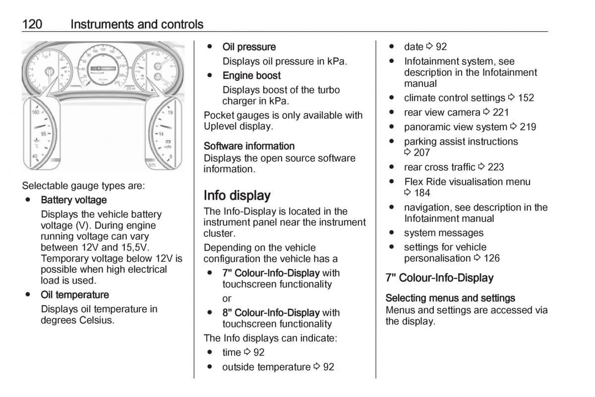 Opel Insignia B owners manual / page 122