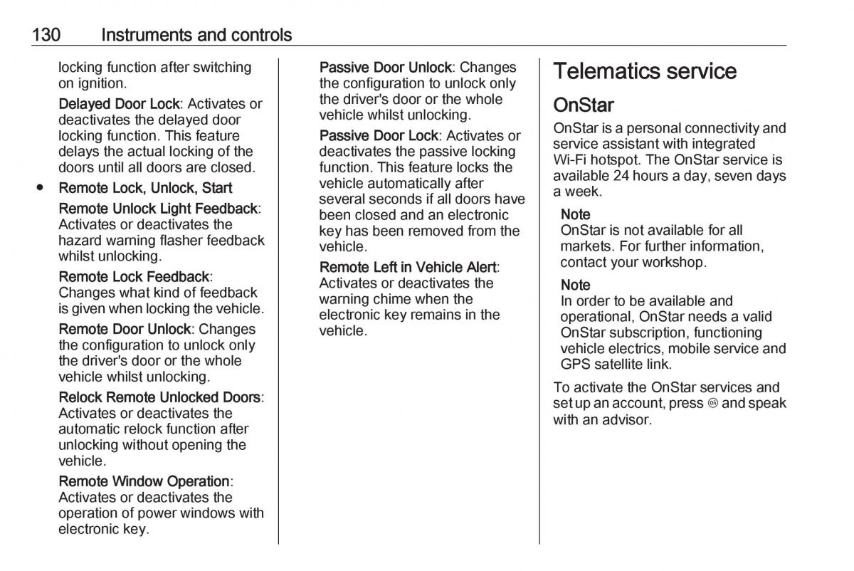 Opel Insignia B owners manual / page 132