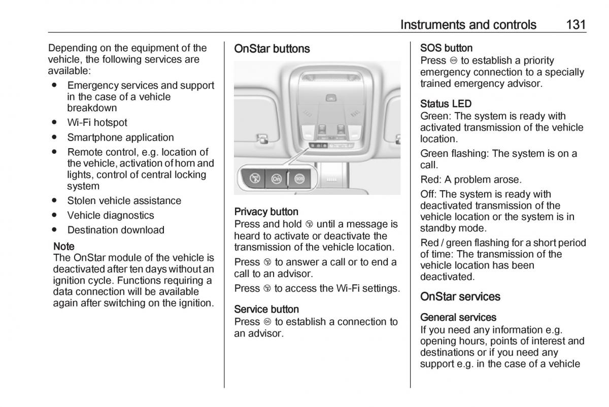 Opel Insignia B owners manual / page 133