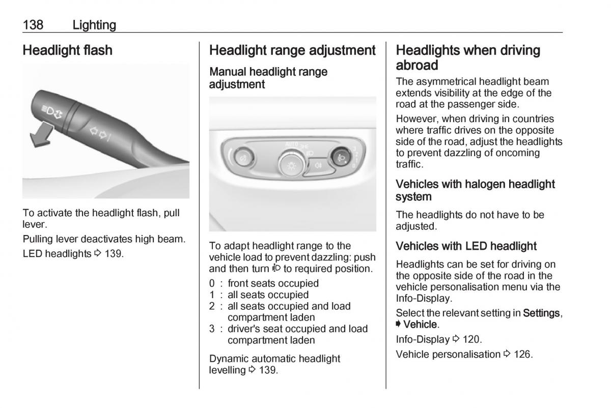 Opel Insignia B owners manual / page 140