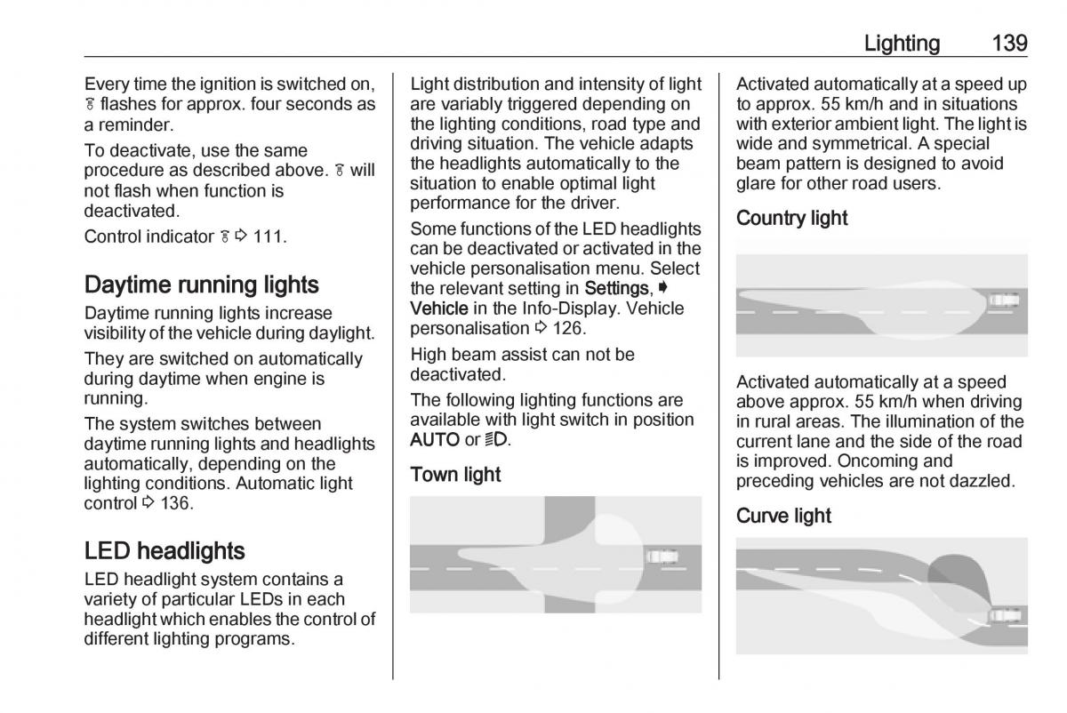 Opel Insignia B owners manual / page 141