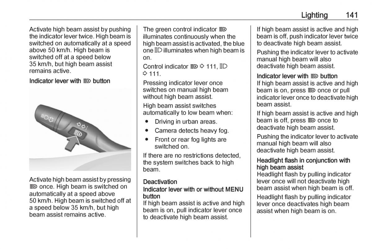 Opel Insignia B owners manual / page 143