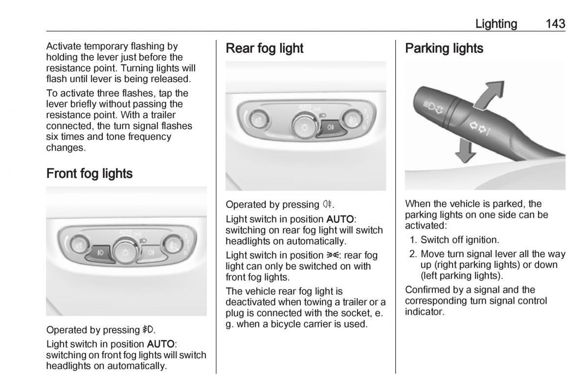 Opel Insignia B owners manual / page 145