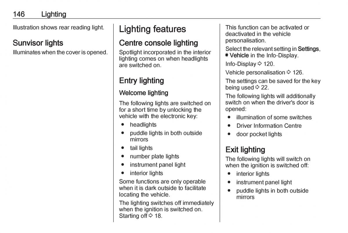 Opel Insignia B owners manual / page 148