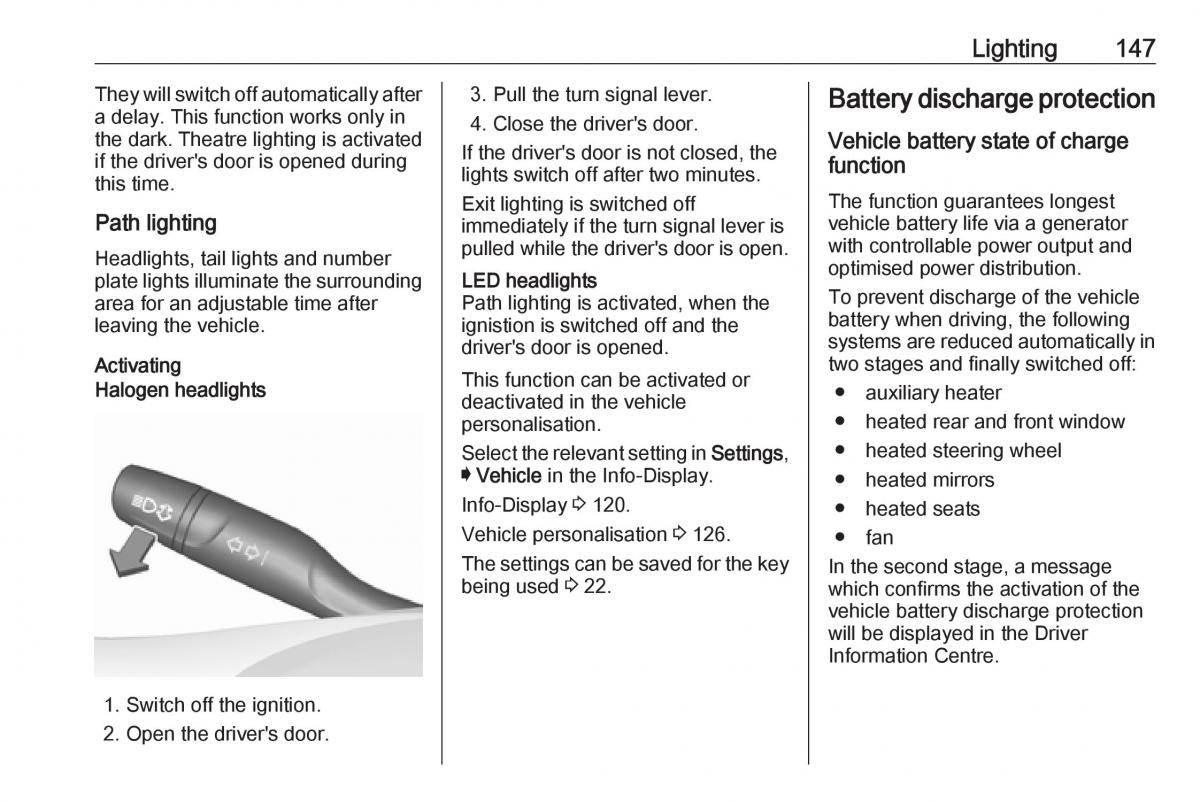 Opel Insignia B owners manual / page 149