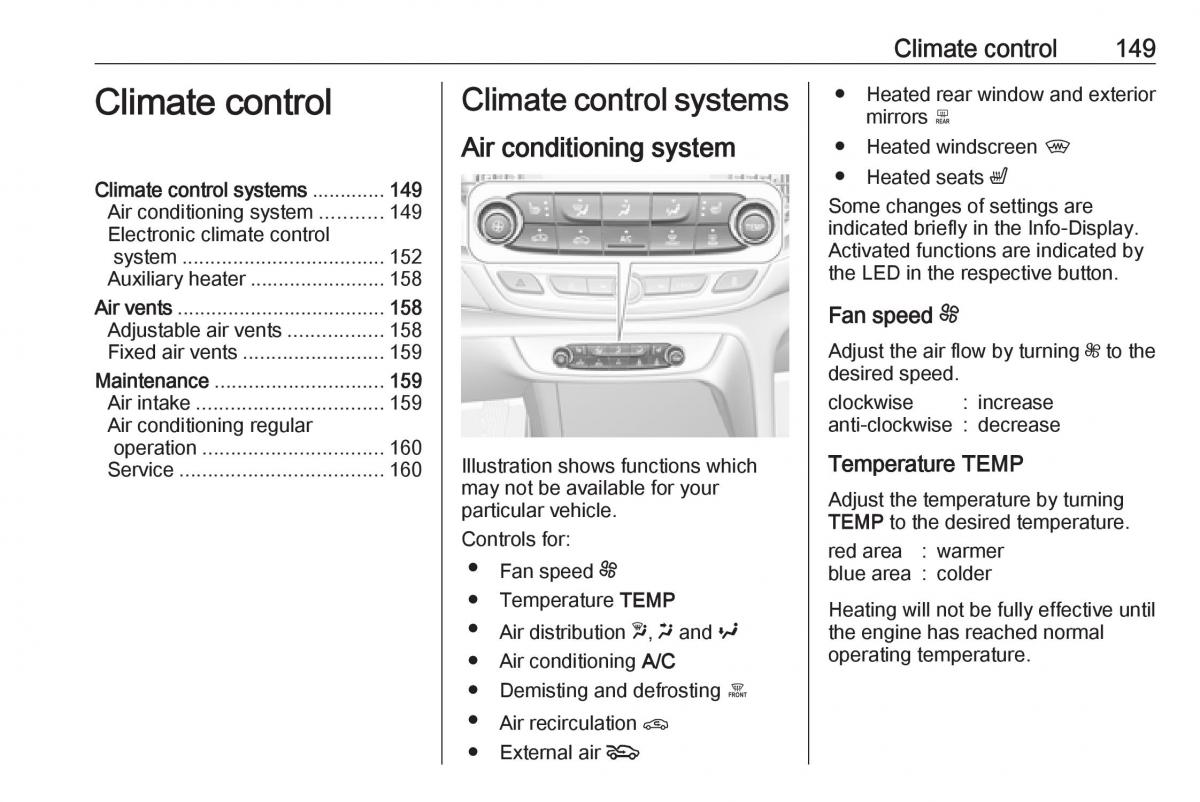 Opel Insignia B owners manual / page 151