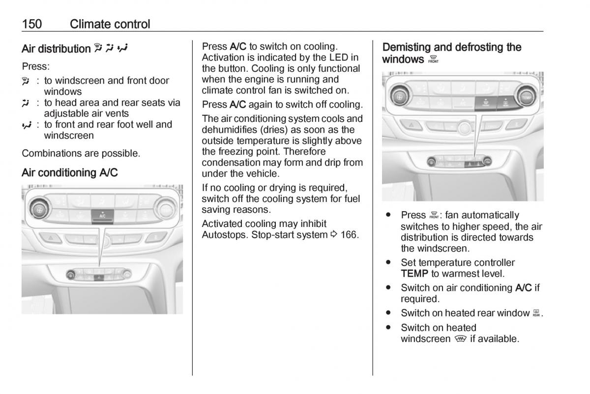 Opel Insignia B owners manual / page 152