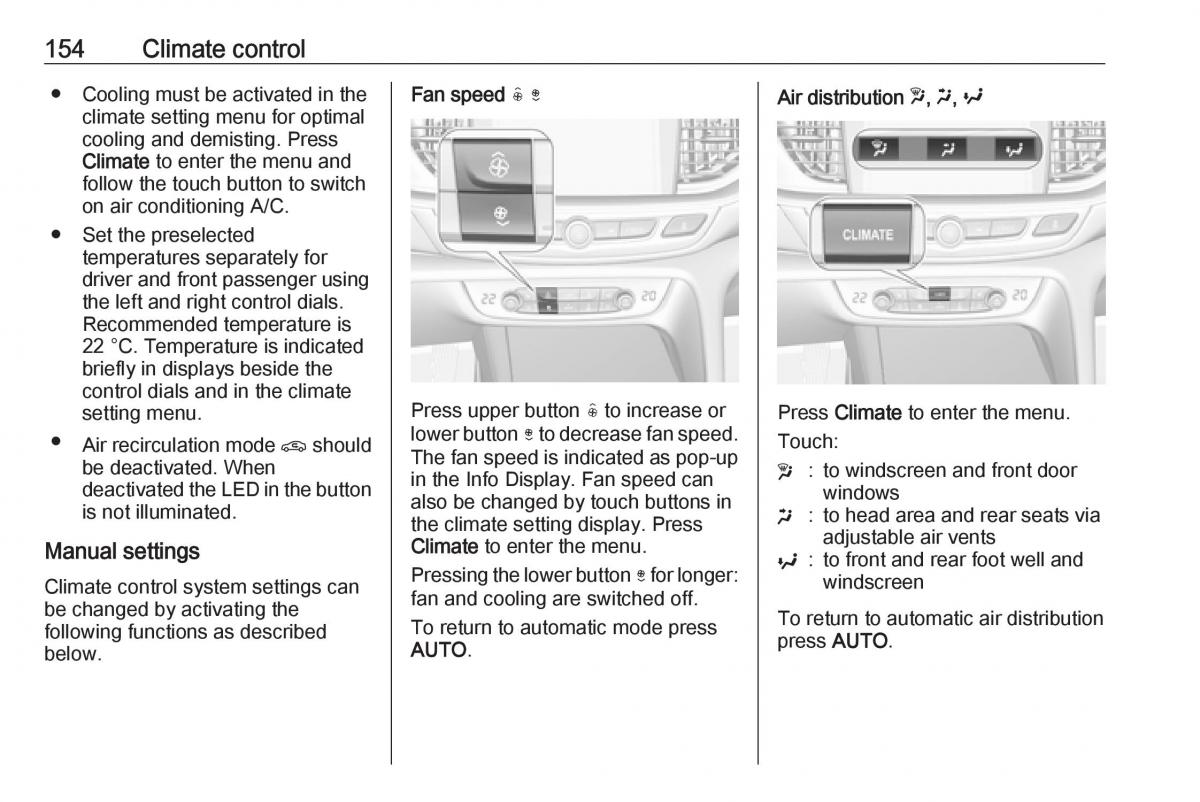 Opel Insignia B owners manual / page 156